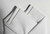 Black Stitch on White 100% Cotton Pre-Folded Pocket Square Handkerchief Insert Black Stitch on White 100% Cotton Pre-Folded Pocket Square Handkerchief Insert