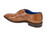 Belvedere Genuine Eel & Ostrich Leg Dress Tie Shoe - Camel