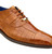 Belvedere Genuine Eel & Ostrich Leg Dress Tie Shoe - Camel