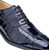 Belvedere Genuine Eel & Ostrich Leg Dress Tie Shoe - Navy Belvedere Genuine Eel & Ostrich Leg Dress Tie Shoe - Navy