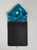 Men's Turquoise Blue Sequin Pre-Folded Pocket Square Insert - Point Design Men's Turquoise Blue Sequin Pre-Folded Pocket Square Insert - Point Design