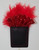 Red Sequin Ruffle & Feather Pocket Square Insert Red Sequin Ruffle & Feather Pocket Square Insert