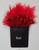 Red Sequin Ruffle & Feather Pocket Square Insert Red Sequin Ruffle & Feather Pocket Square Insert