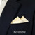 Bright Gold Stitch on Ivory 100% Cotton Pre-Folded Pocket Square Handkerchief Insert Bright Gold Stitch on Ivory 100% Cotton Pre-Folded Pocket Square Handkerchief Insert