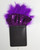 Purple Sequin Ruffle & Feather Pocket Square Insert Purple Sequin Ruffle & Feather Pocket Square Insert