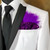 Purple Sequin Ruffle & Feather Pocket Square Insert Purple Sequin Ruffle & Feather Pocket Square Insert