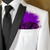 Purple Sequin Ruffle & Feather Pocket Square Insert Purple Sequin Ruffle & Feather Pocket Square Insert