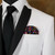 Men's Multi-Colored Sequin Pre-Folded Pocket Square Insert - Fan Design Men's Multi-Colored Sequin Pre-Folded Pocket Square Insert - Fan Design