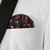 Men's Multi-Colored Sequin Pre-Folded Pocket Square Insert - Fan Design Men's Multi-Colored Sequin Pre-Folded Pocket Square Insert - Fan Design