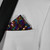 Men's Multi-Colored Sequin Pre-Folded Pocket Square Insert - Point Design