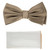 Beige Diagonal Weave Pre-Tied Silk Bow Tie Set