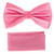 Pink 100% Silk Satin Pre-Tied Silk Bow Tie Set
