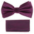 Dark Raspberry Purple 100% Silk Satin Pre-Tied Silk Bow Tie Set