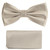 Buff Beige 100% Silk Grid Weave Pre-Tied Silk Bow Tie Set