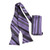 Purple Stripes Self Tie 100% Silk Bow Tie Set