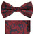 Dark Blue & Dark Red Paisley Pre-Tied 100% Silk Bow Tie Set
