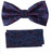 Blue & Burgundy Paisley Design Pre-Tied Silk Bow Tie Set