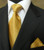 100% Satin Silk X-Long Necktie with Pocket Square - Gold 100% Satin Silk X-Long Necktie with Pocket Square - Gold