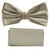 Beige Satin 100% Silk Pre-Tied Silk Bow Tie Set