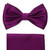 Raspberry Purple 100% Silk Grid Weave Pre-Tied Silk Bow Tie Set