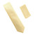 Antonia 100% Silk Pin Dot Weave Necktie with Pocket Square - Soft Yellow