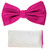 Fuchsia Pink Diagonal Weave Pre-Tied Silk Bow Tie Set