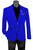 Vinci Trimmed Royal Blue Velvet Slim Fit Sportcoat