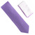 100% Silk Diagonal Weave Necktie with White Pocket Square - Light Purple