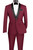 Vinci 2-Button Slim Fit Burgundy Tuxedo