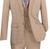 Vinci Beige Windowpane Suit with Low-Cut Vest - Slim Fit Vinci Beige Windowpane Suit with Low-Cut Vest - Slim Fit