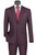 Vinci 2-Button Plum-Burgundy Glenplaid Peak Lapel Suit - Slim Fit