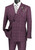 Vinci Modern Trim Fit Double-Breasted Suit - Wine Windowpane Vinci Modern Trim Fit Double-Breasted Suit - Wine Windowpane