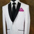 Men's Hot Pink Sequin Pre-Folded Pocket Square Insert - Point Design Men's Hot Pink Sequin Pre-Folded Pocket Square Insert - Point Design