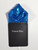 Men's French Blue Sequin Pre-Folded Pocket Square Insert - Point Design
