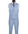 Vinci 2-Button Light Blue Glenplaid Suit with Vest - Modern Fit