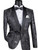 Vinci Black Ornate Stitched Sportcoat with Matching Bow Tie - Slim Fit Vinci Black Ornate Stitched Sportcoat with Matching Bow Tie - Slim Fit