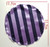 Purple Stripe Jacquard 2-in-1 Pouf Round Pocket Square