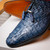 Marco di Milano Genuine Caiman Crocodile Dress Tie Shoe - Blue