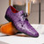 Marco di Milano Genuine Caiman Crocodile Dress Tie Shoe -  Purple Marco di Milano Genuine Caiman Crocodile Dress Tie Shoe -  Purple