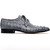 Marco di Milano Genuine Caiman Crocodile Dress Tie Shoe - Grey