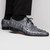 Marco di Milano Genuine Caiman Crocodile Dress Tie Shoe - Grey