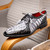 Marco di Milano Genuine Hornback Crocodile Tail Dress Tie Shoe - Newspaper & Black