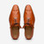 Marco di Milano Genuine Ostrich Quill Dress Tie Shoe - Brandy
