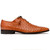 Marco di Milano Genuine Ostrich Quill Dress Tie Shoe - Brandy