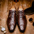 Marco di Milano Genuine Ostrich Quill Dress Tie Shoe - Brown