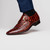  Marco di Milano Genuine Caiman Crocodile Monk Strap Dress Shoe - Burnt Cognac