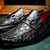 Marco di Milano Genuine Caiman Crocodile Horse Bit Loafer - Black
