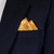 Gold & Copper Paisley Satin Brocade Pre-Folded Pocket Square Insert - 2 Point