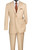 Vinci 2-Button Suit with Hidden Adjustable Waist Flat Front Slacks - Light Beige Vinci 2-Button Suit with Hidden Adjustable Waist Flat Front Slacks - Light Beige