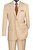 Vinci 2-Button Suit with Hidden Adjustable Waist Flat Front Slacks - Light Beige Vinci 2-Button Suit with Hidden Adjustable Waist Flat Front Slacks - Light Beige